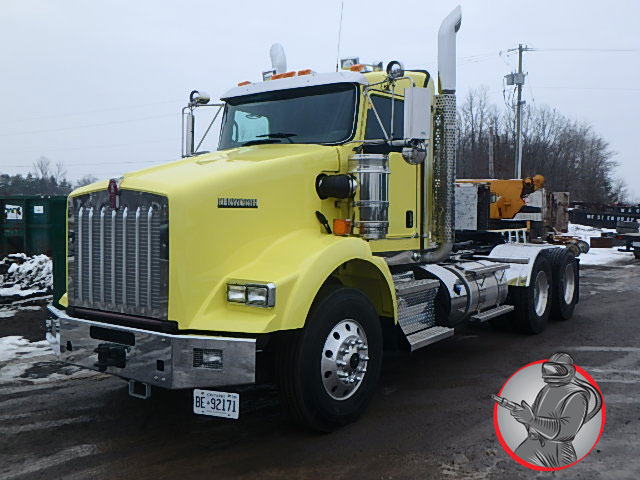 Transport truck after yellow paint job