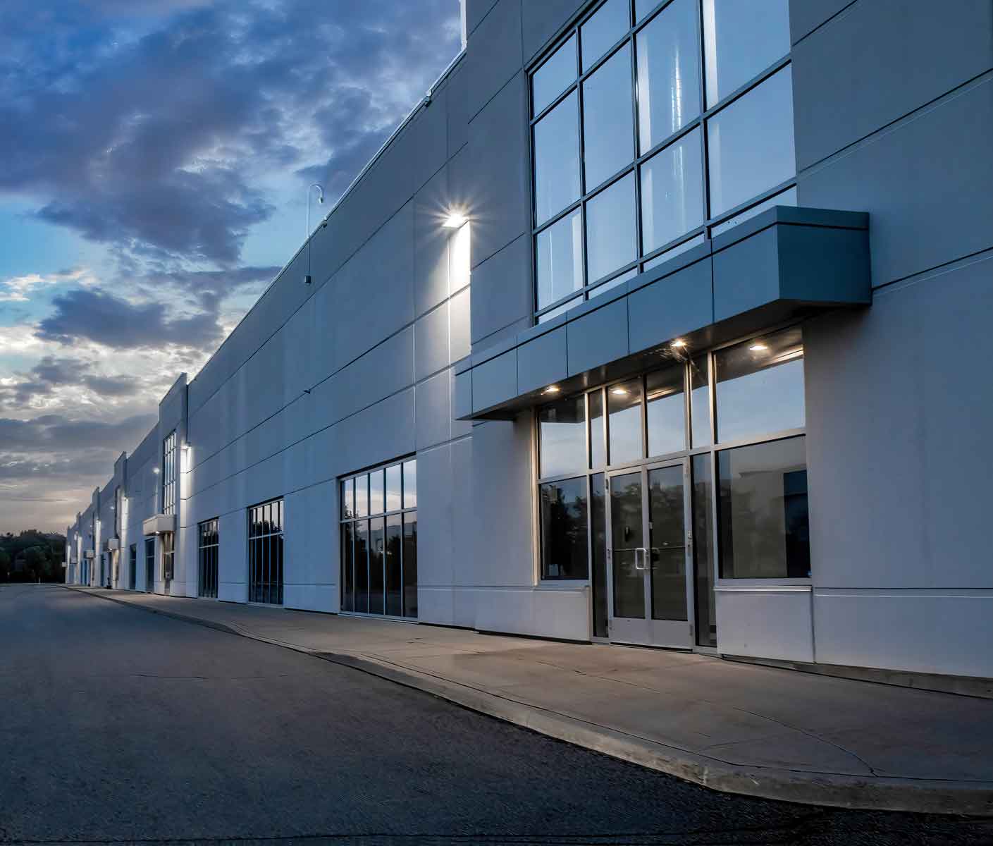 commercial-exterior Silos freshly painted white